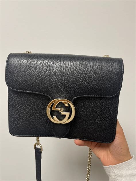 gucci black grained